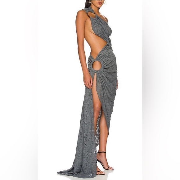 Bronx and Banco Grey Mayan Gown size 6 New with Tags Sold Out - Picture 3 of 6